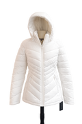 Tommy Hilfiger Women’s White Hooded Puffer Coat