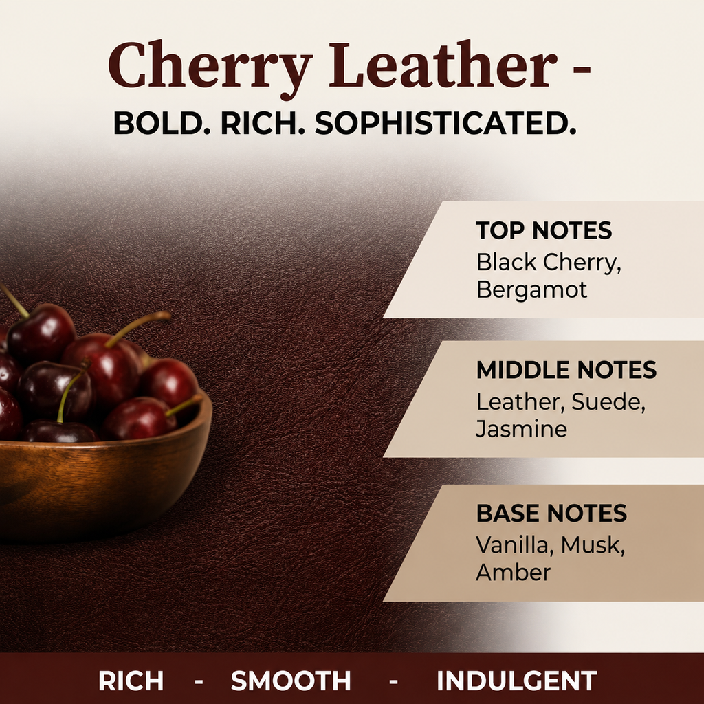 Cherry Leather Hanging Car Diffuser Oil
