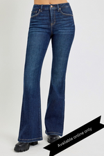 RISEN Full Size High Rise Flare Jeans with Pockets