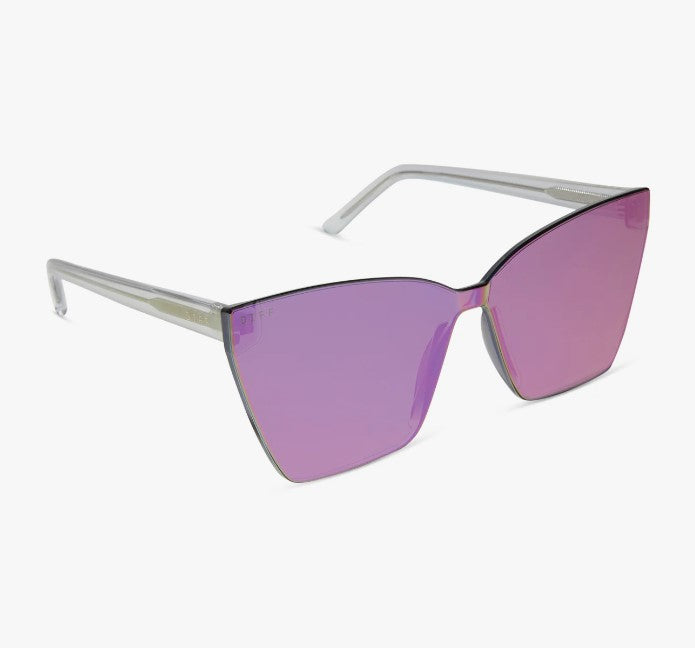 Goldie Opalescent Pink + Cherry Blossom Mirror Sunglasses