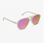 Tosca II Matte White + Pink Rush Mirror Sunglasses