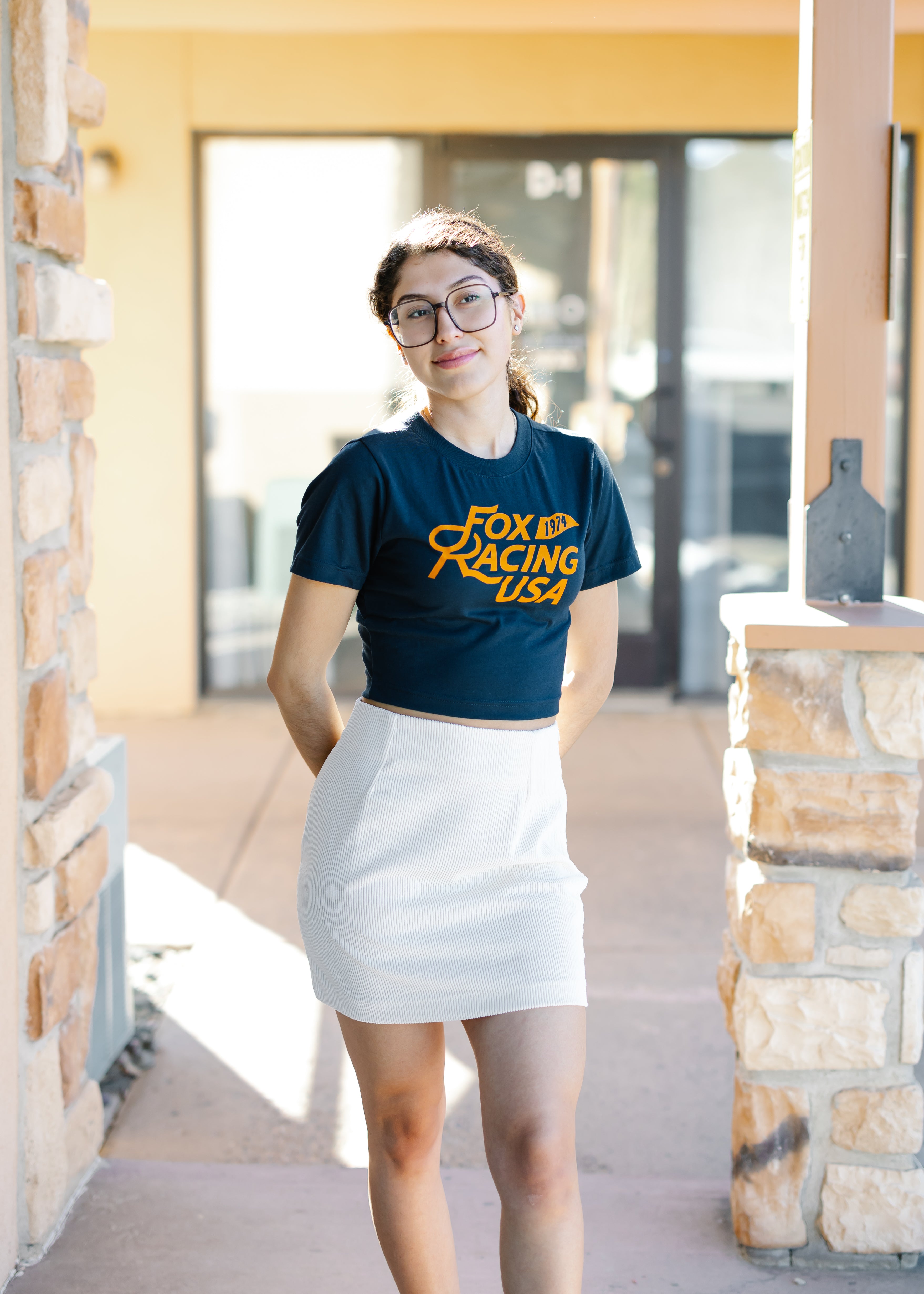 Women's Fox USA Baby Tee