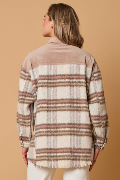 Corduroy-Flannel Mixed Jacket