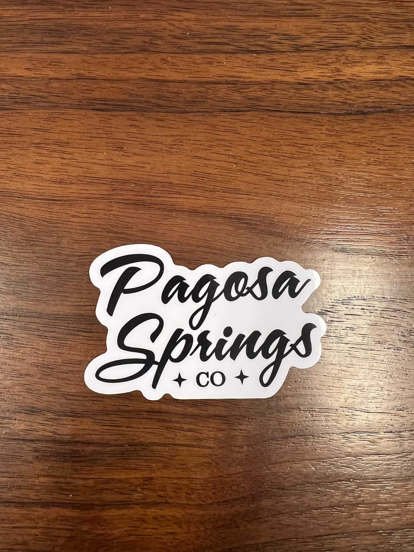 Pagosa Springs Script Gloss Sticker
