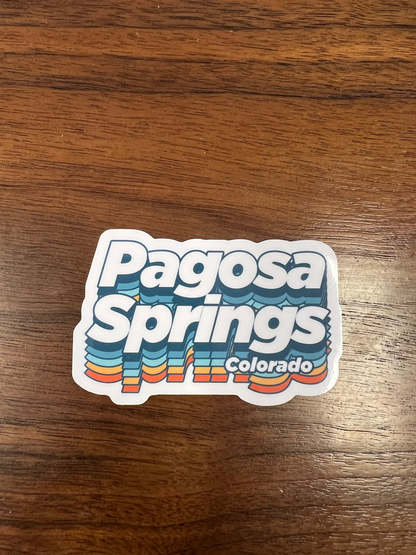 Retro Shadow Pagosa Springs Gloss Sticker