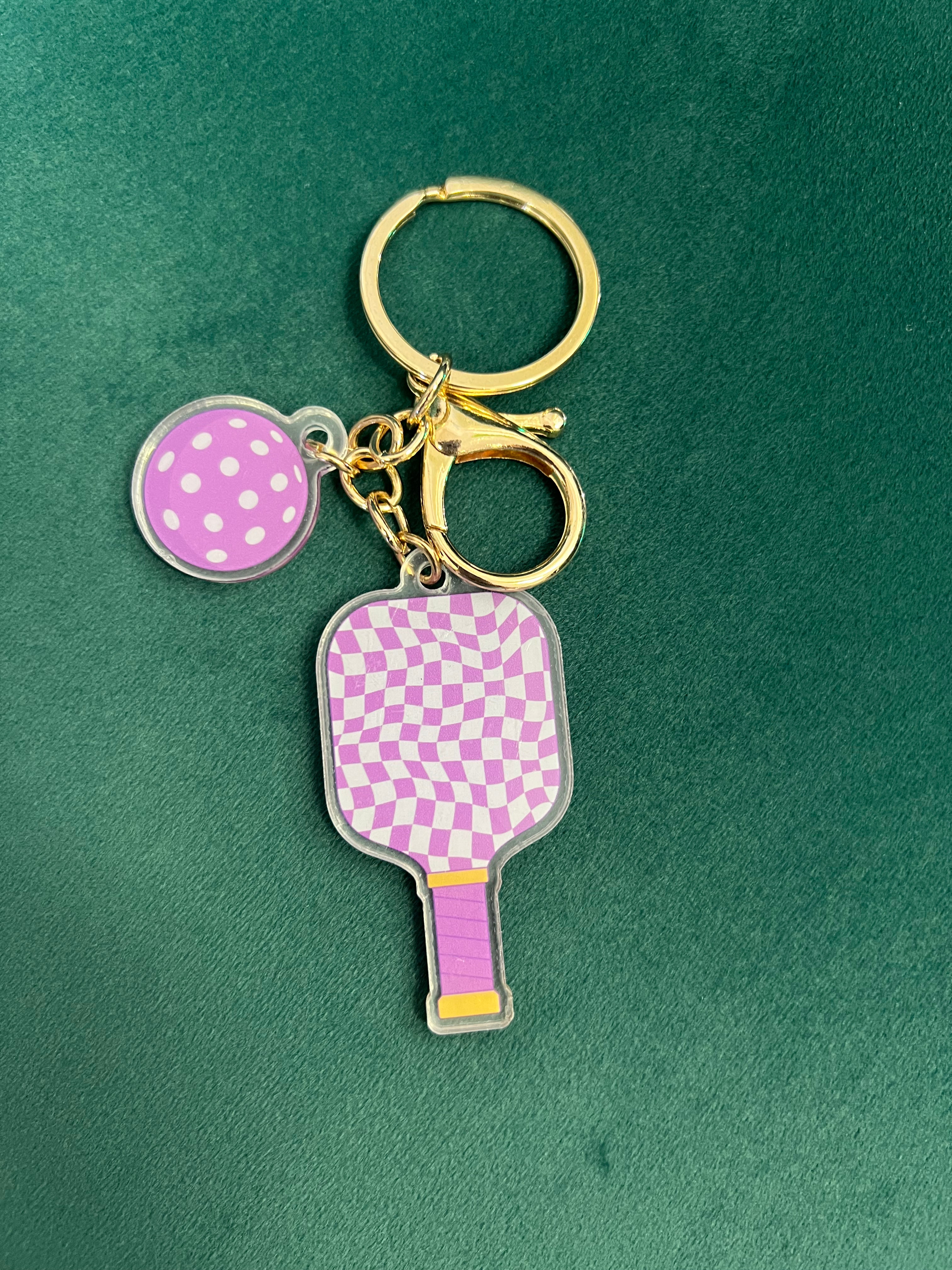 "Dink" Acrylic Pickleball Keychain