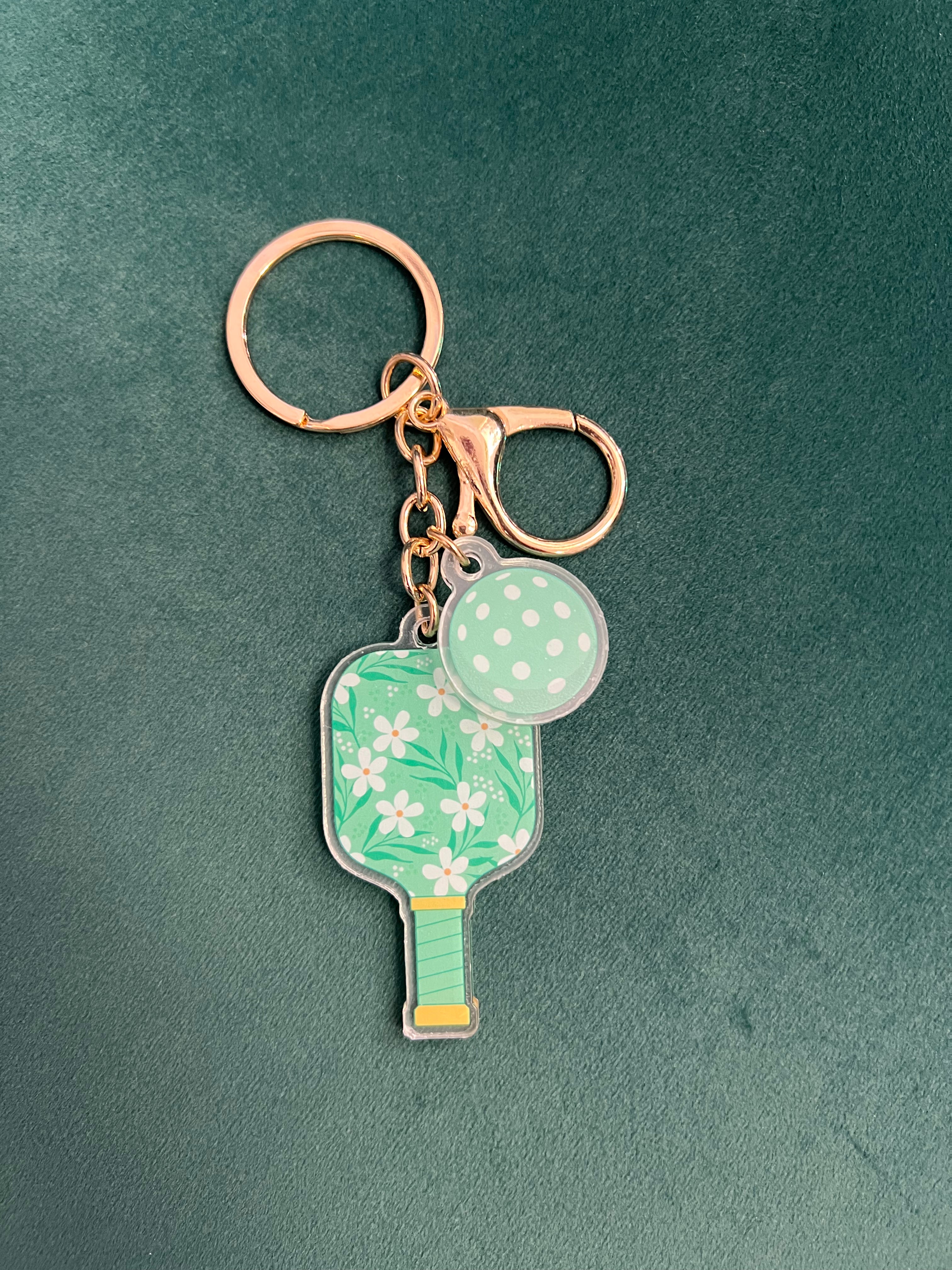 "Dink" Acrylic Pickleball Keychain