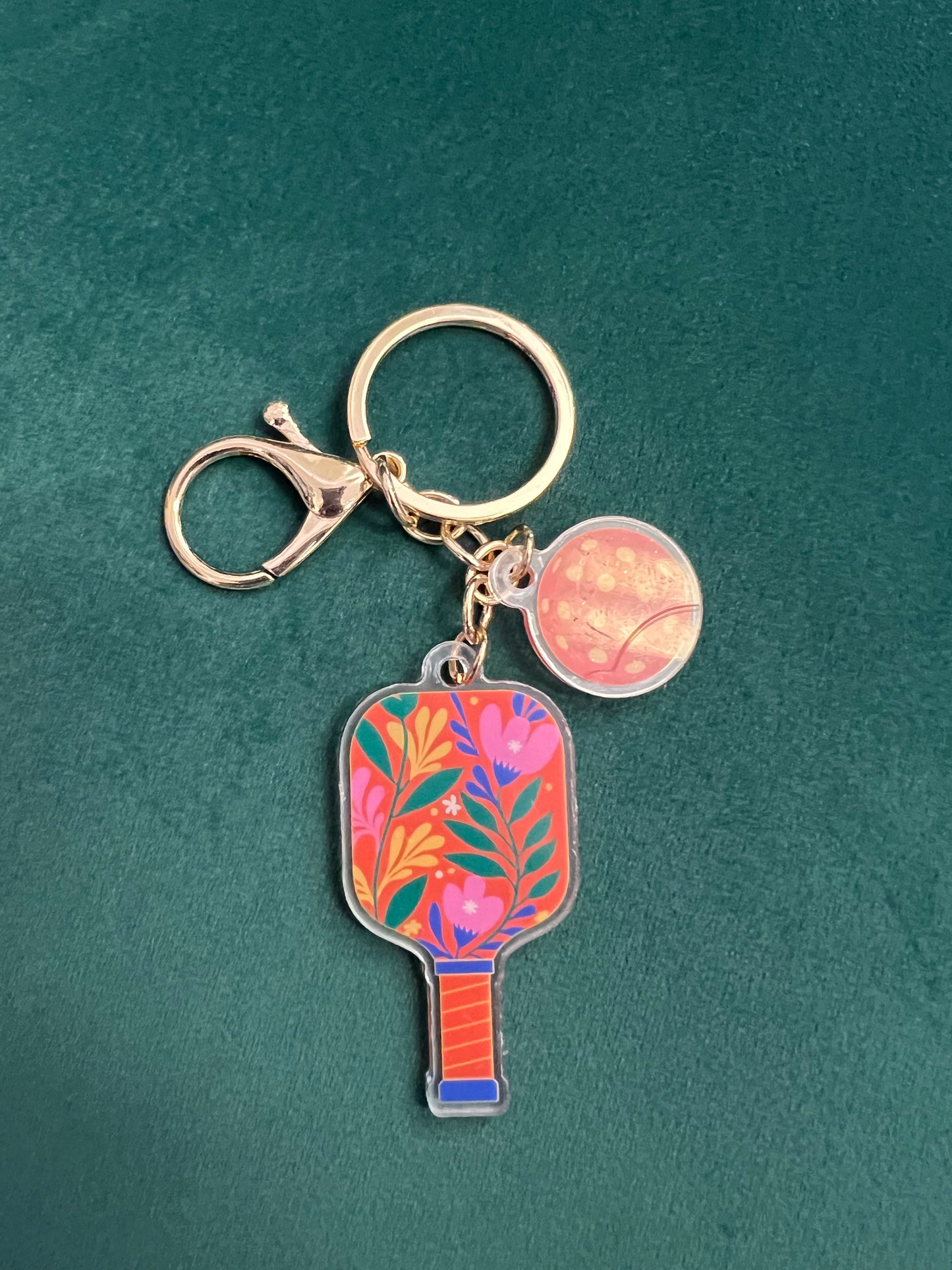 "Dink" Acrylic Pickleball Keychain