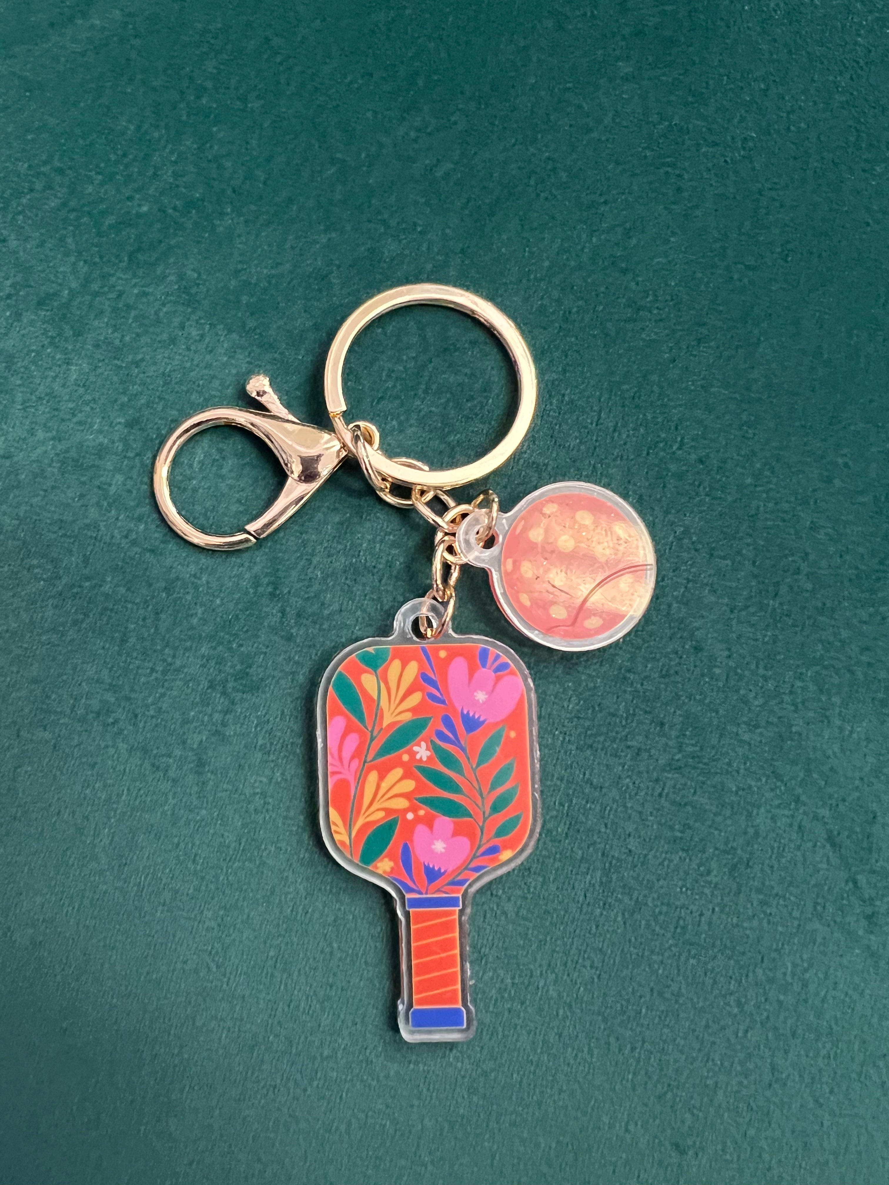"Dink" Acrylic Pickleball Keychain