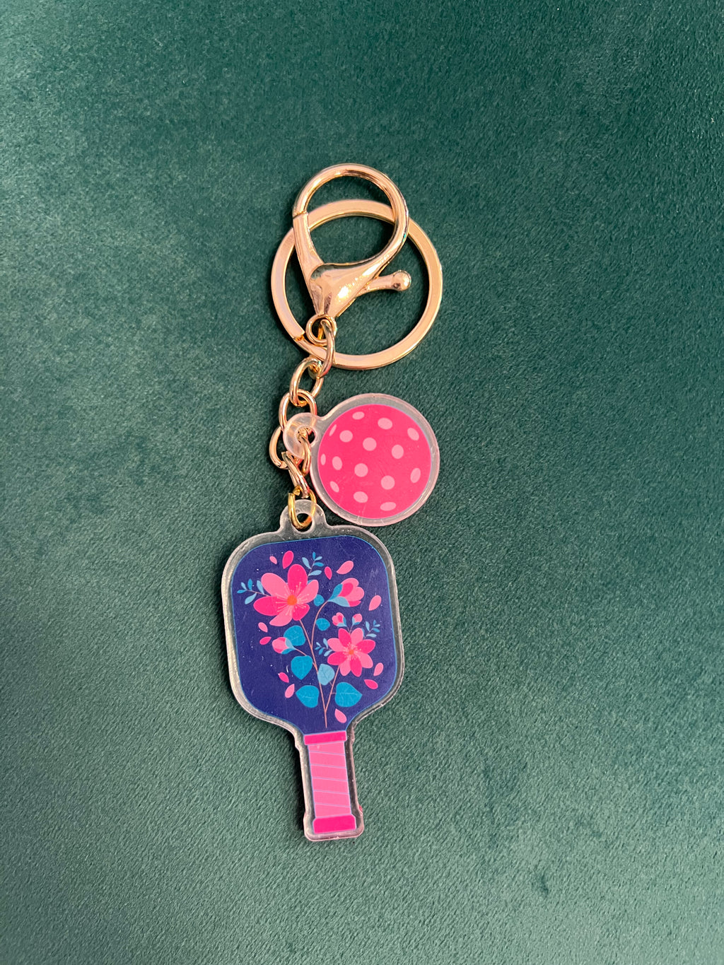 "Dink" Acrylic Pickleball Keychain