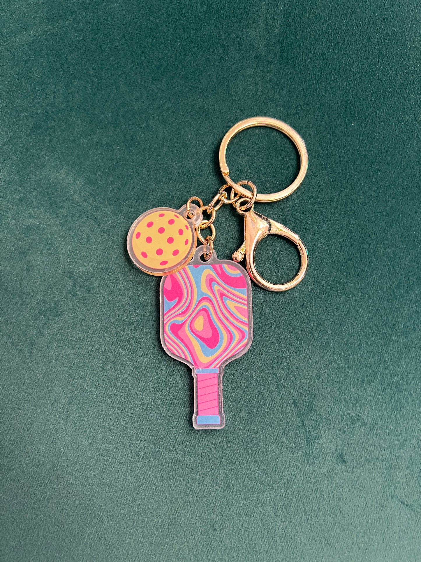 "Dink" Acrylic Pickleball Keychain