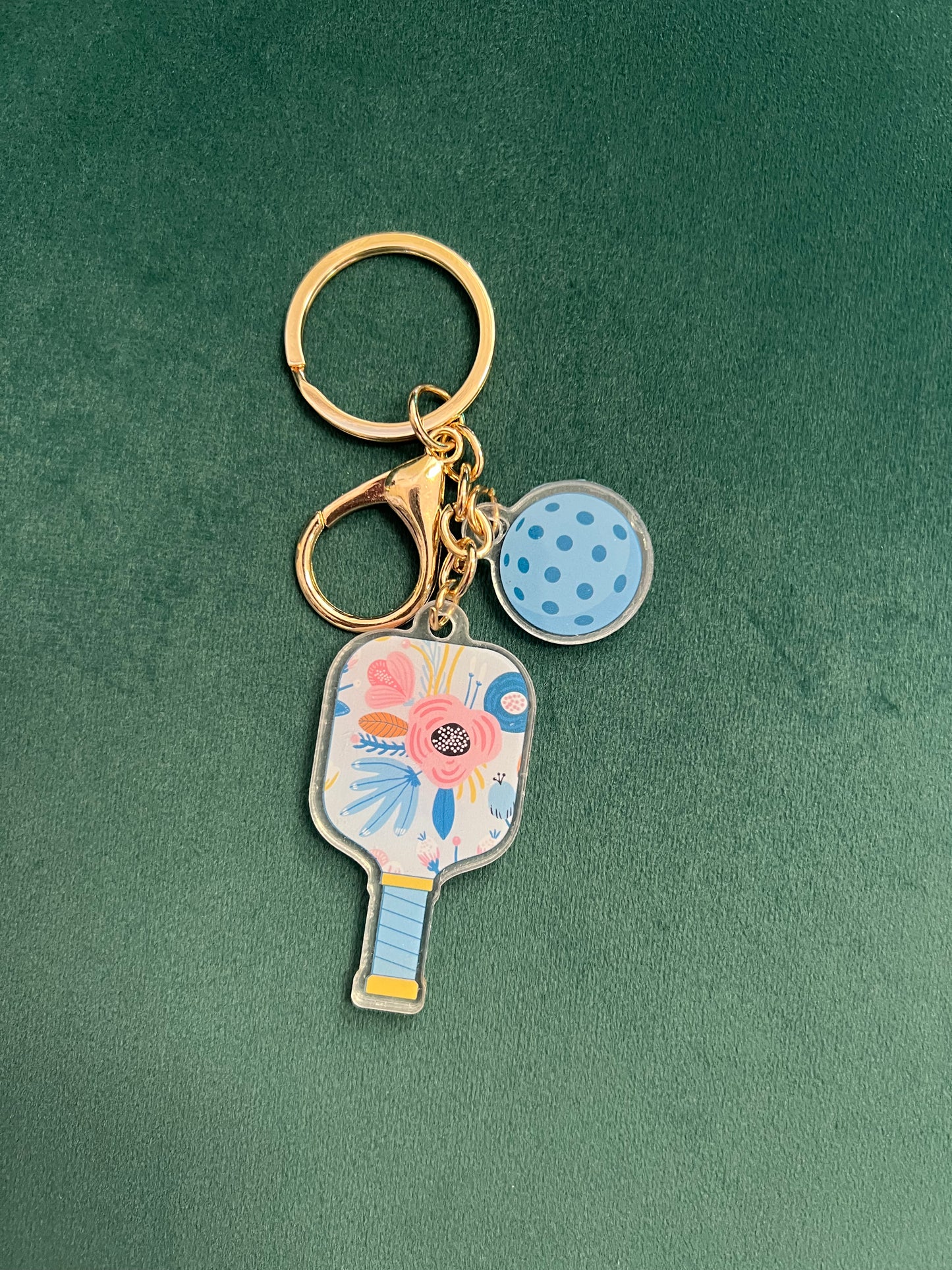 "Dink" Acrylic Pickleball Keychain