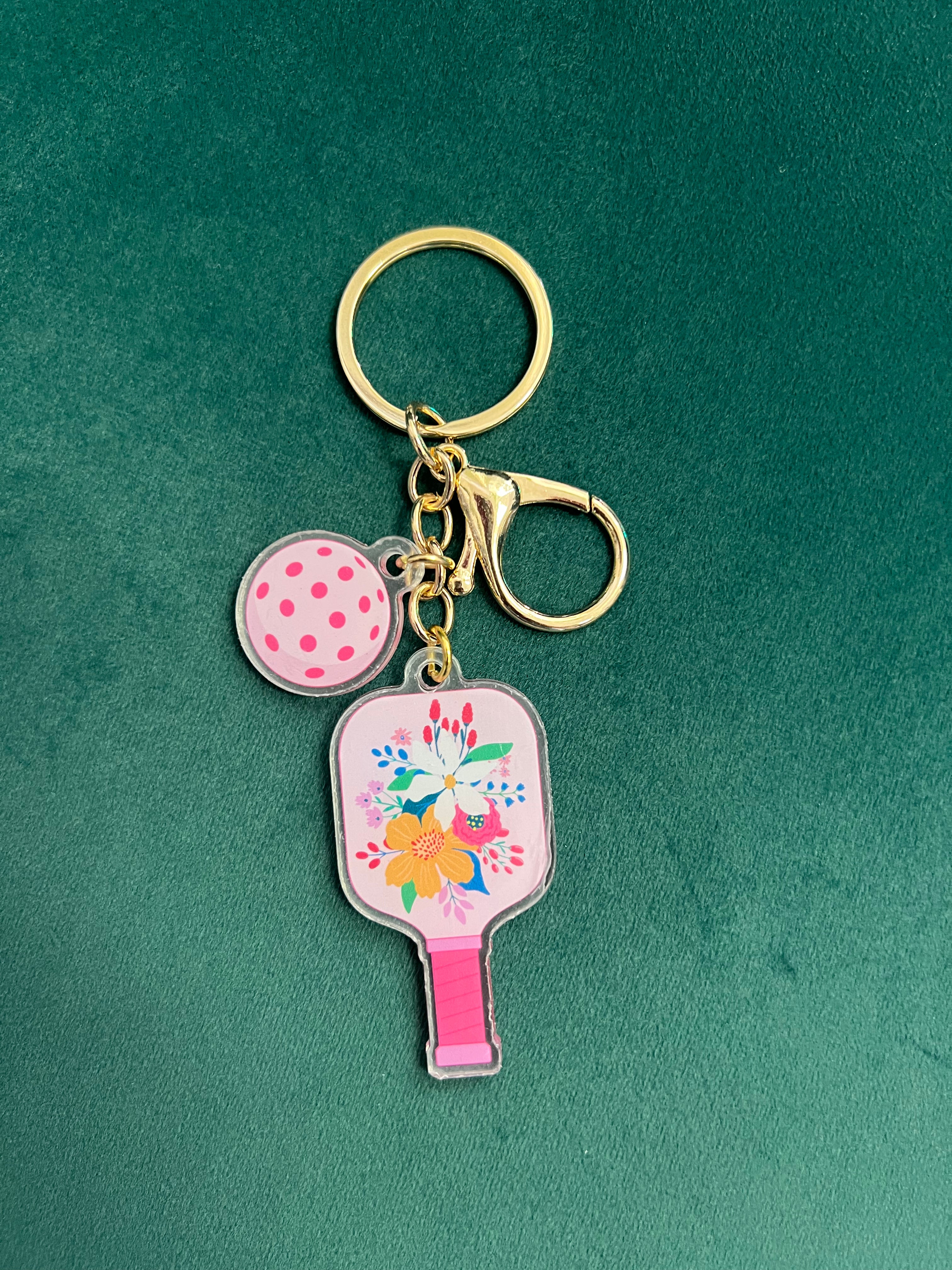 "Dink" Acrylic Pickleball Keychain