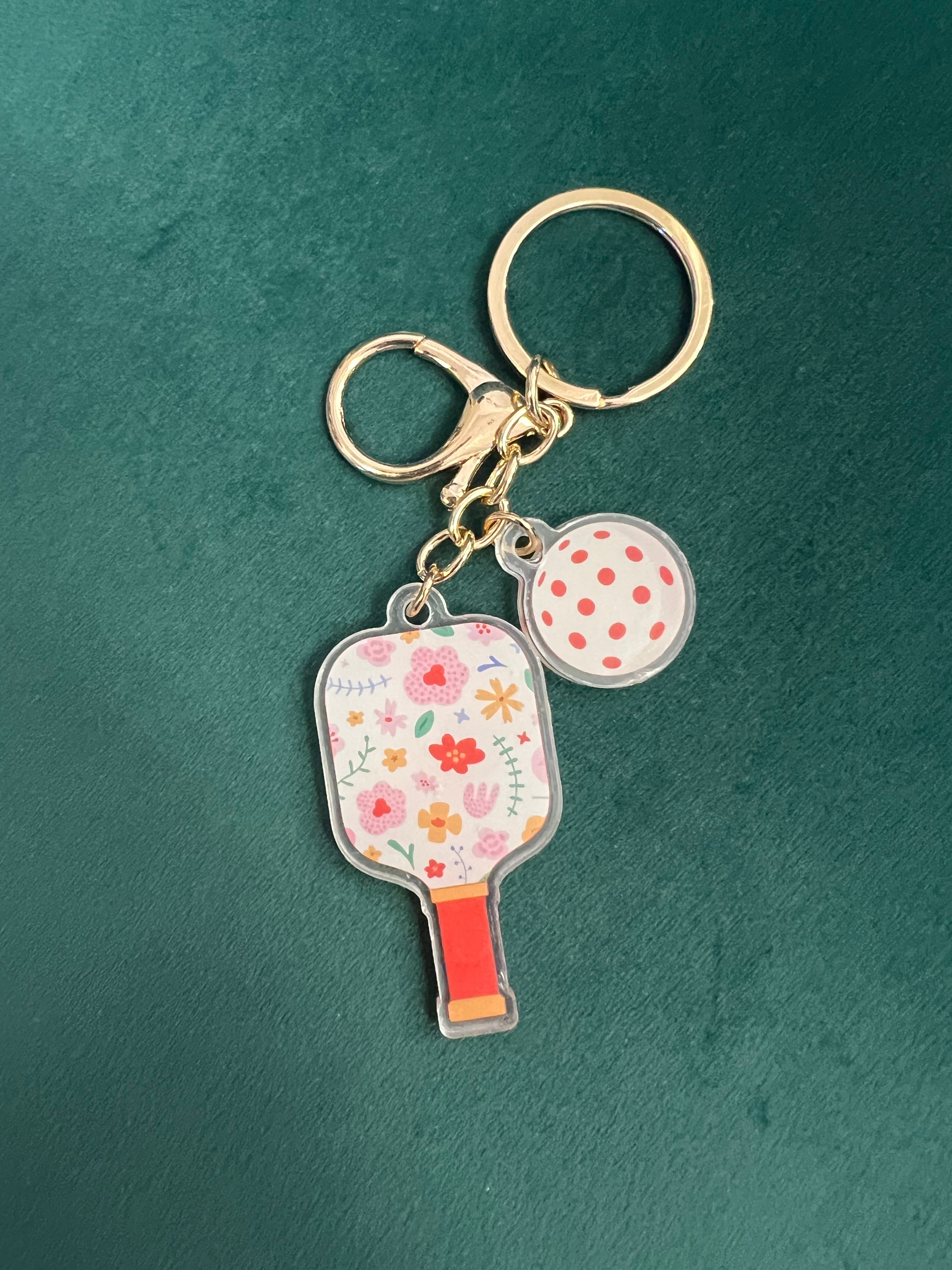"Dink" Acrylic Pickleball Keychain