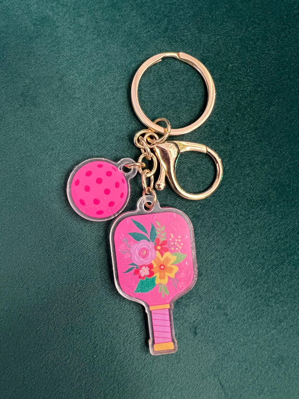 "Dink" Acrylic Pickleball Keychain