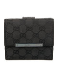 Gucci GG Monogram Black Canvas French Wallet | Pre-Loved Designer