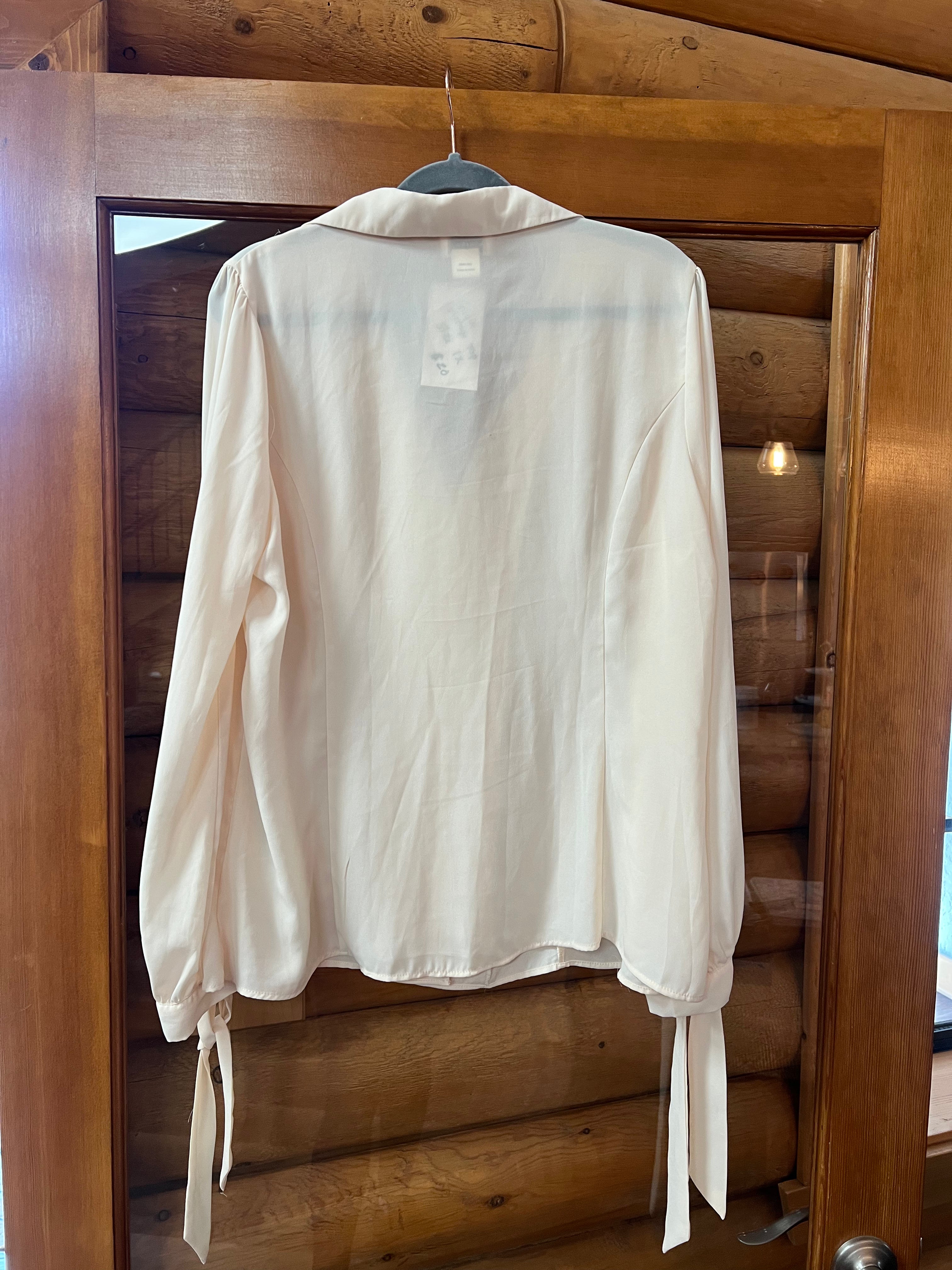 Unique Vintage Plus Size Romantic Sheer Blouse-Gently Used