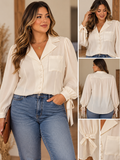 Unique Vintage Plus Size Romantic Sheer Blouse-Gently Used