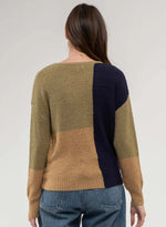 Colorblock Knit Pullover Sweater