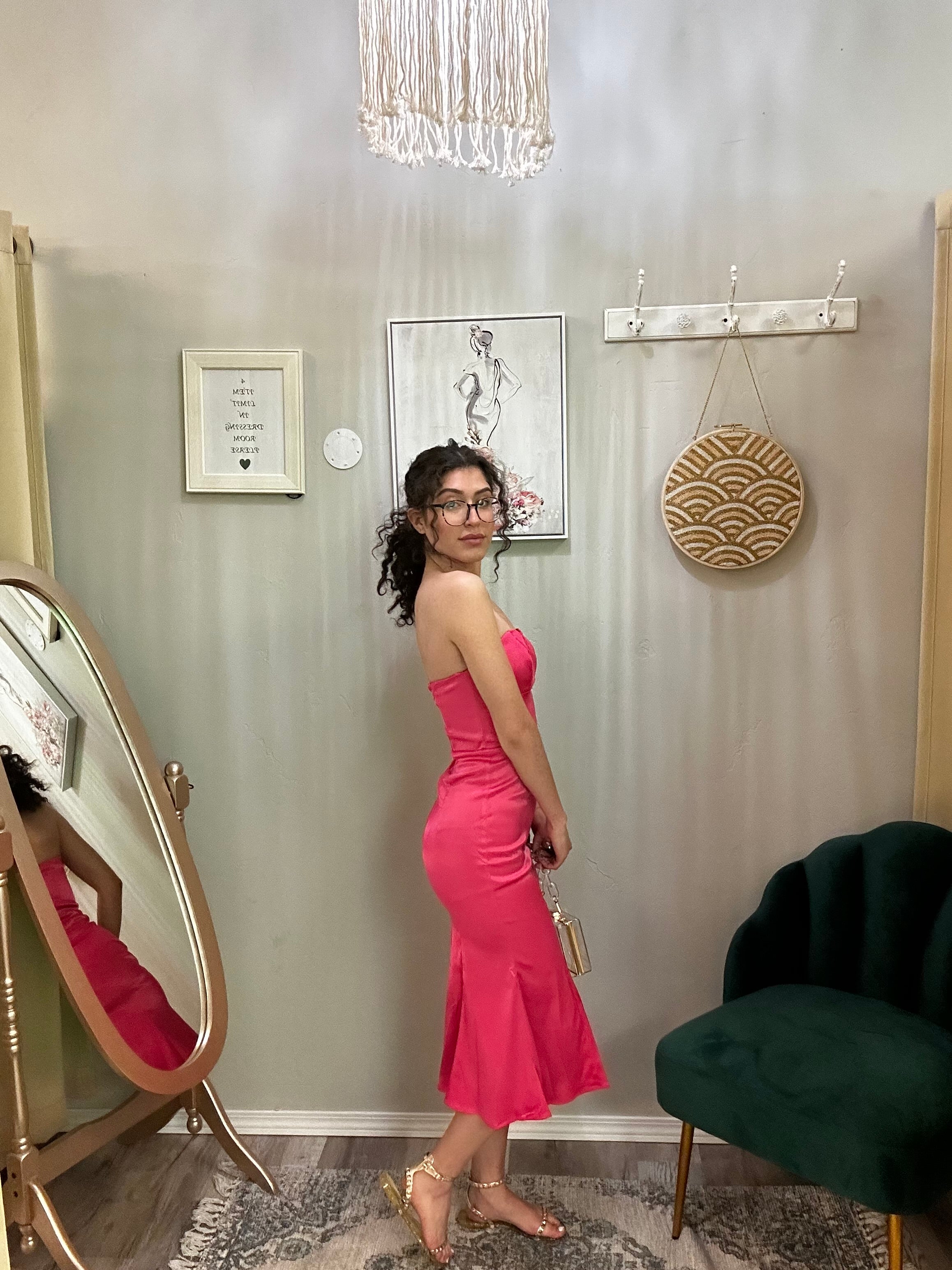 Tube Trumpet Midi Dress