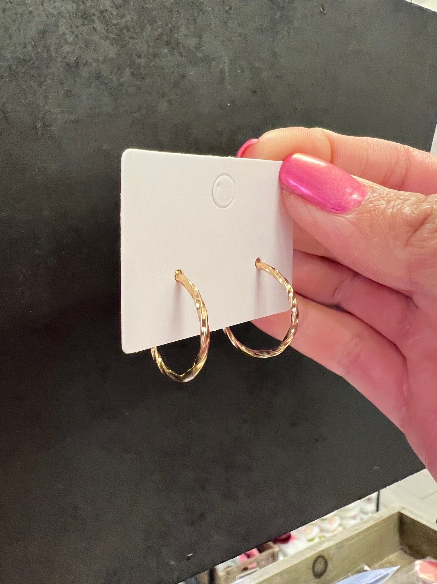 Faux Gold Twist Earrings