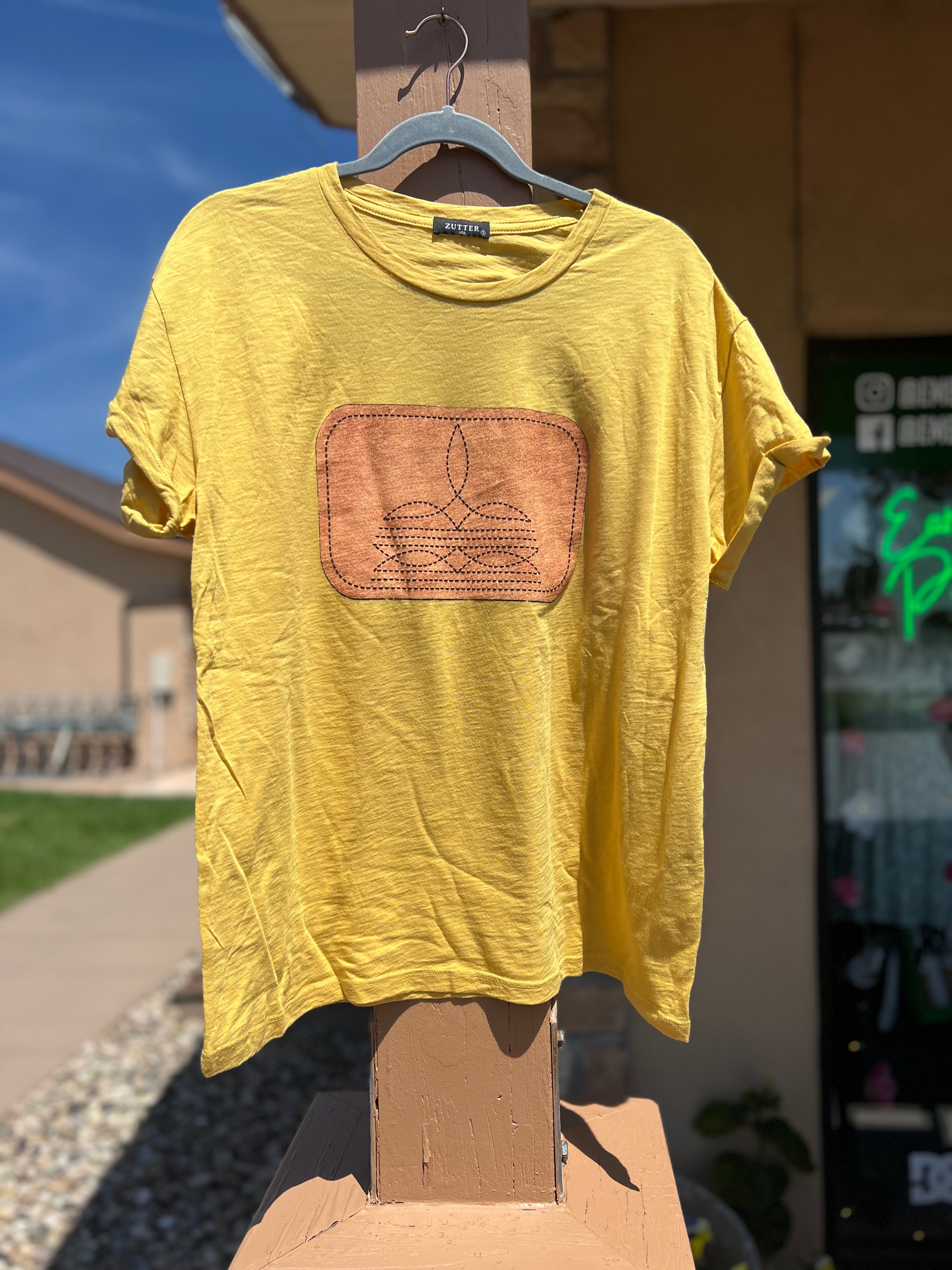 Puff' Boot Stitch Patch Graphic Tshirt