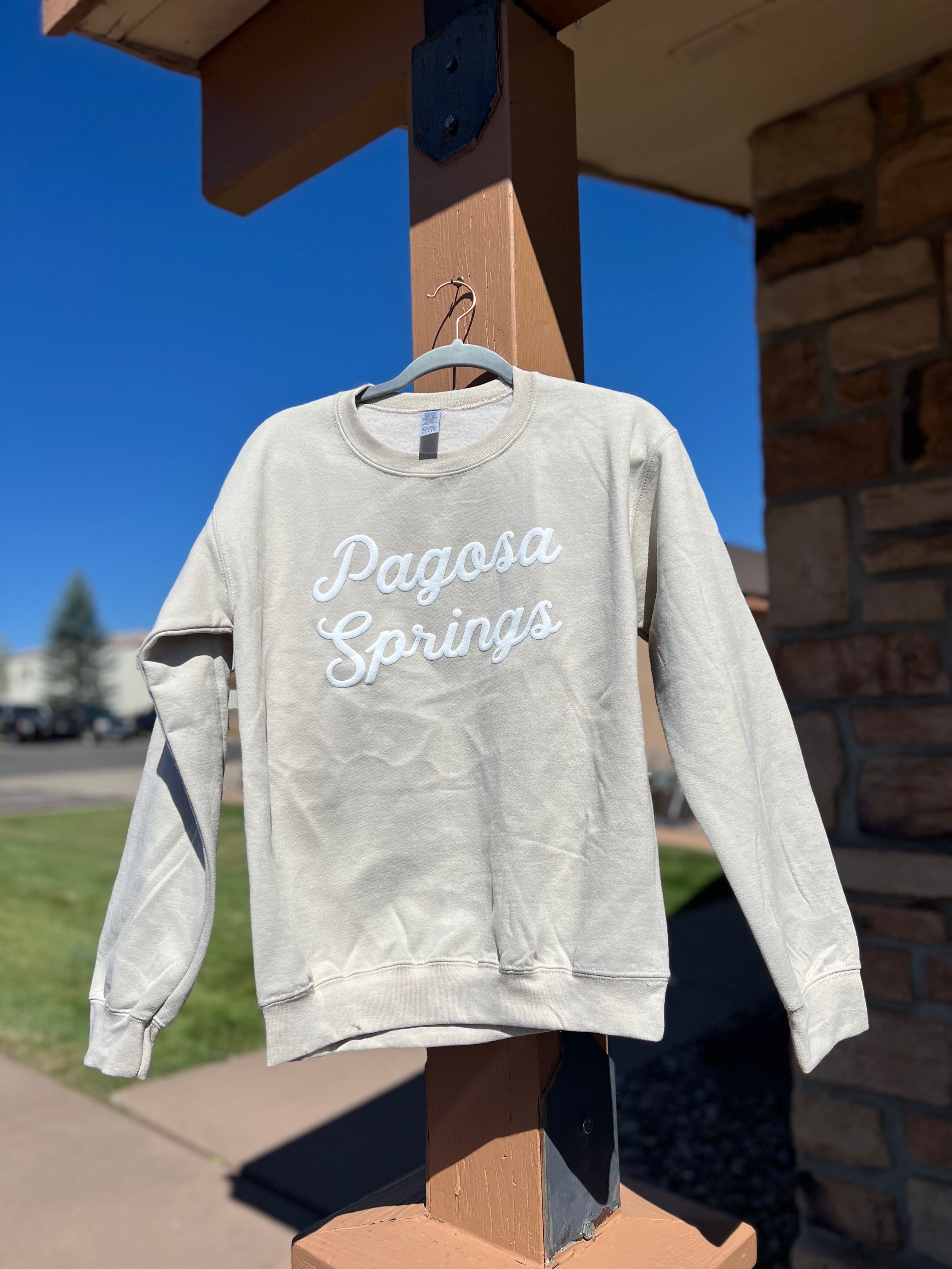 Pagosa Springs Embossed Puff Print Unisex Sweatshirt