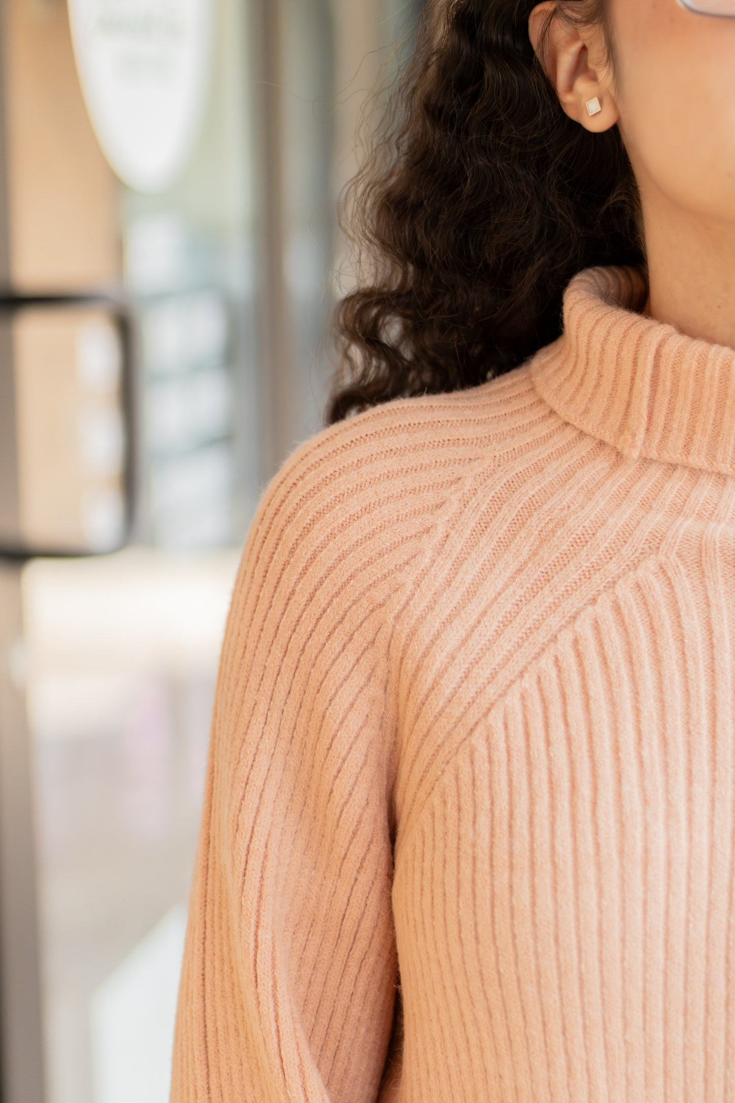 Feeling Inspired Mock Neck Ribbed Sweater