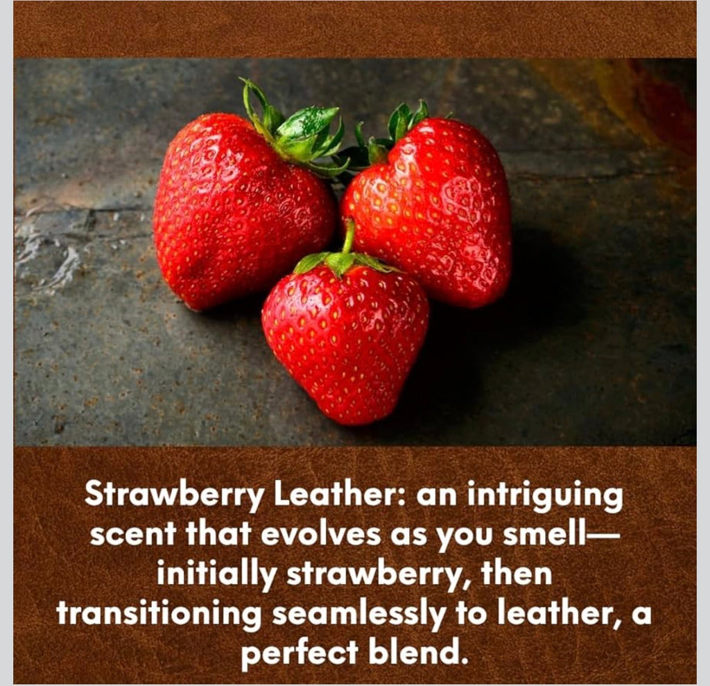 Strawberry Leather Hanging Car Diffuser Oil
