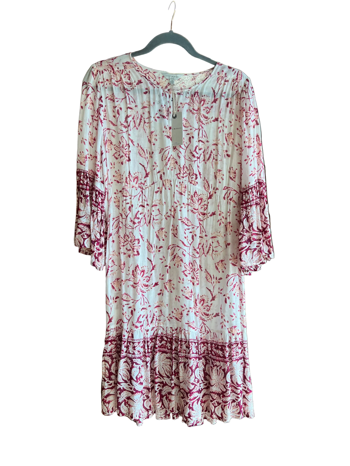 Lucky Brand Floral Bell Sleeve Mini Dress - NWT