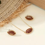 Football Earring and Necklace Set