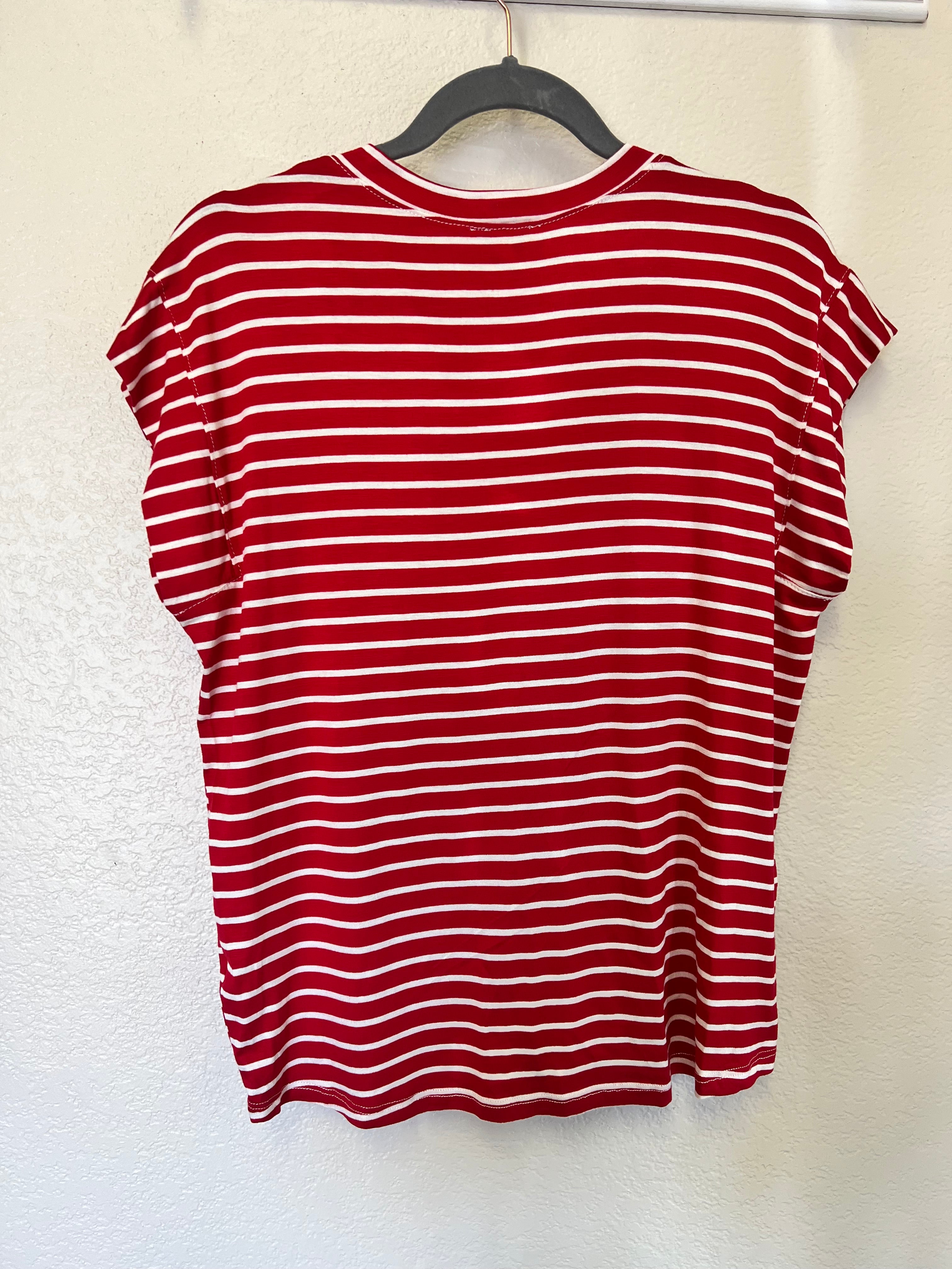 Blossom Basic Muscle Tee White/Red