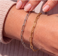 18K Gold Plated Paperclip Chain Bracelet