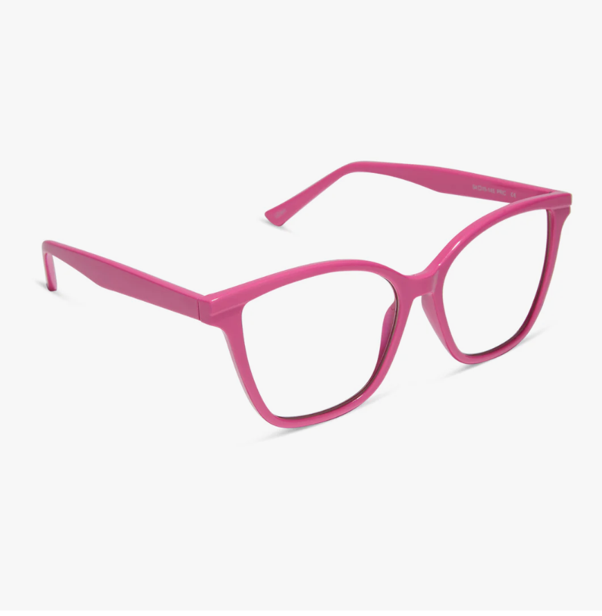 DIFF Eyewear Leah Bubblegum Pink Blue Light Readers
