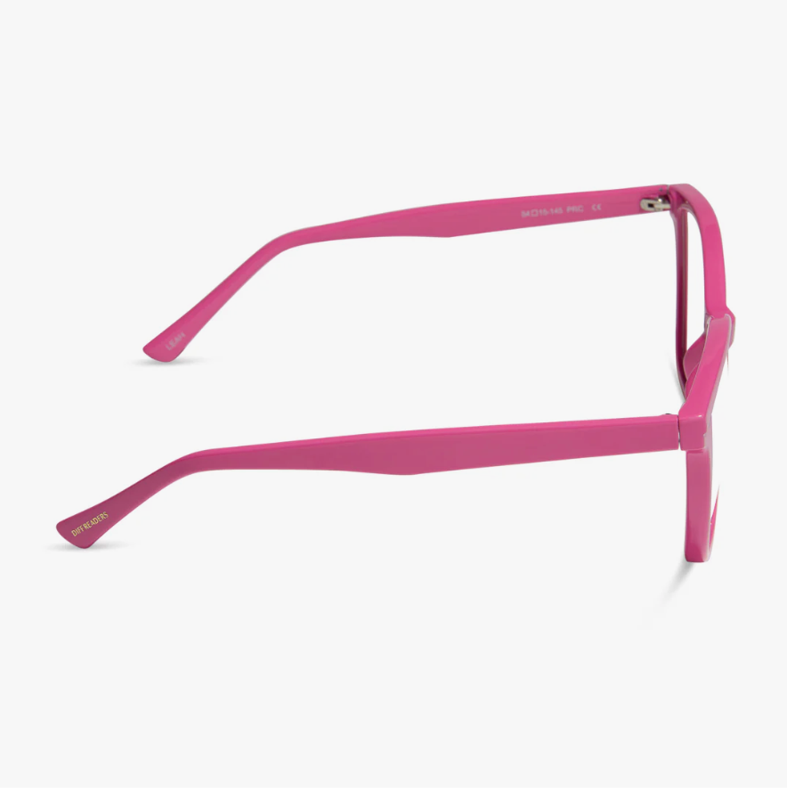 DIFF Eyewear Leah Bubblegum Pink Blue Light Readers