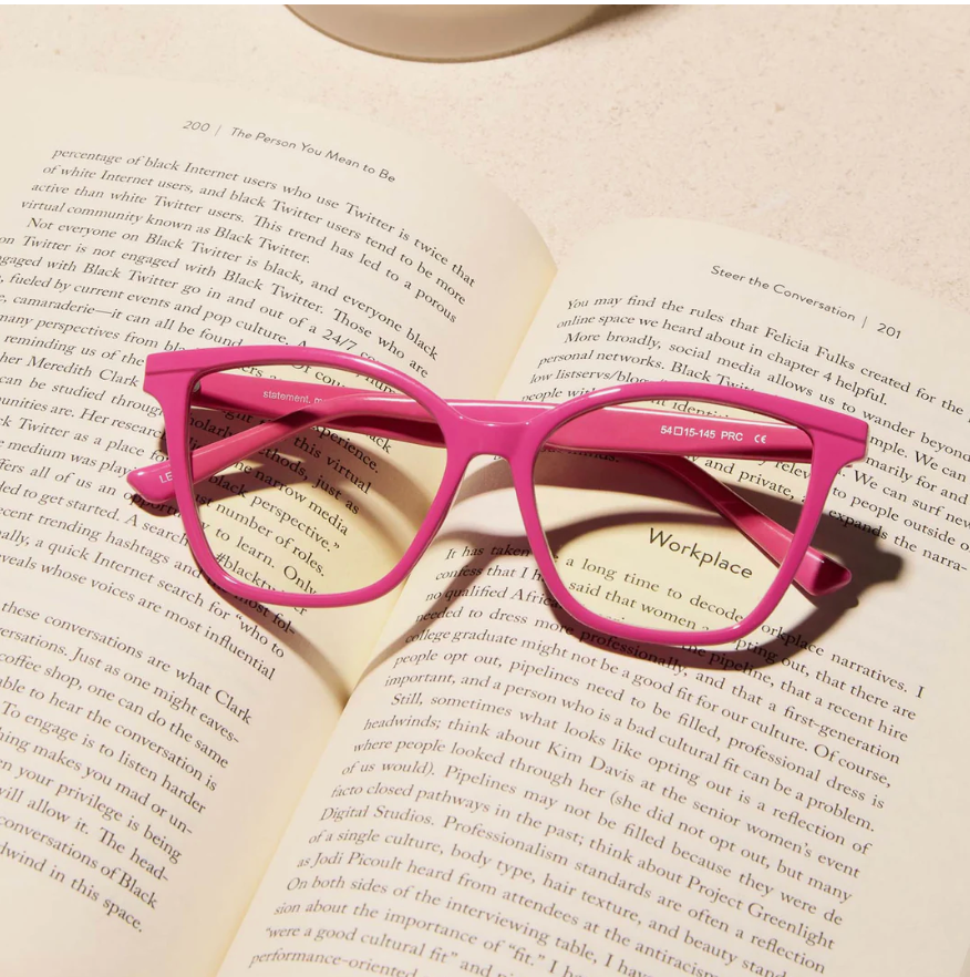 DIFF Eyewear Leah Bubblegum Pink Blue Light Readers