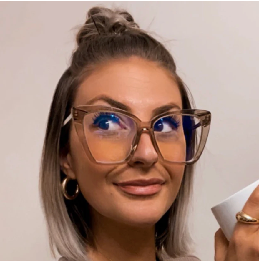 DIFF Eyewear Becky IV Amber Tortoise Blue Light Technology Glasses