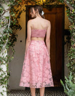 Floral Organza Midi Skirt