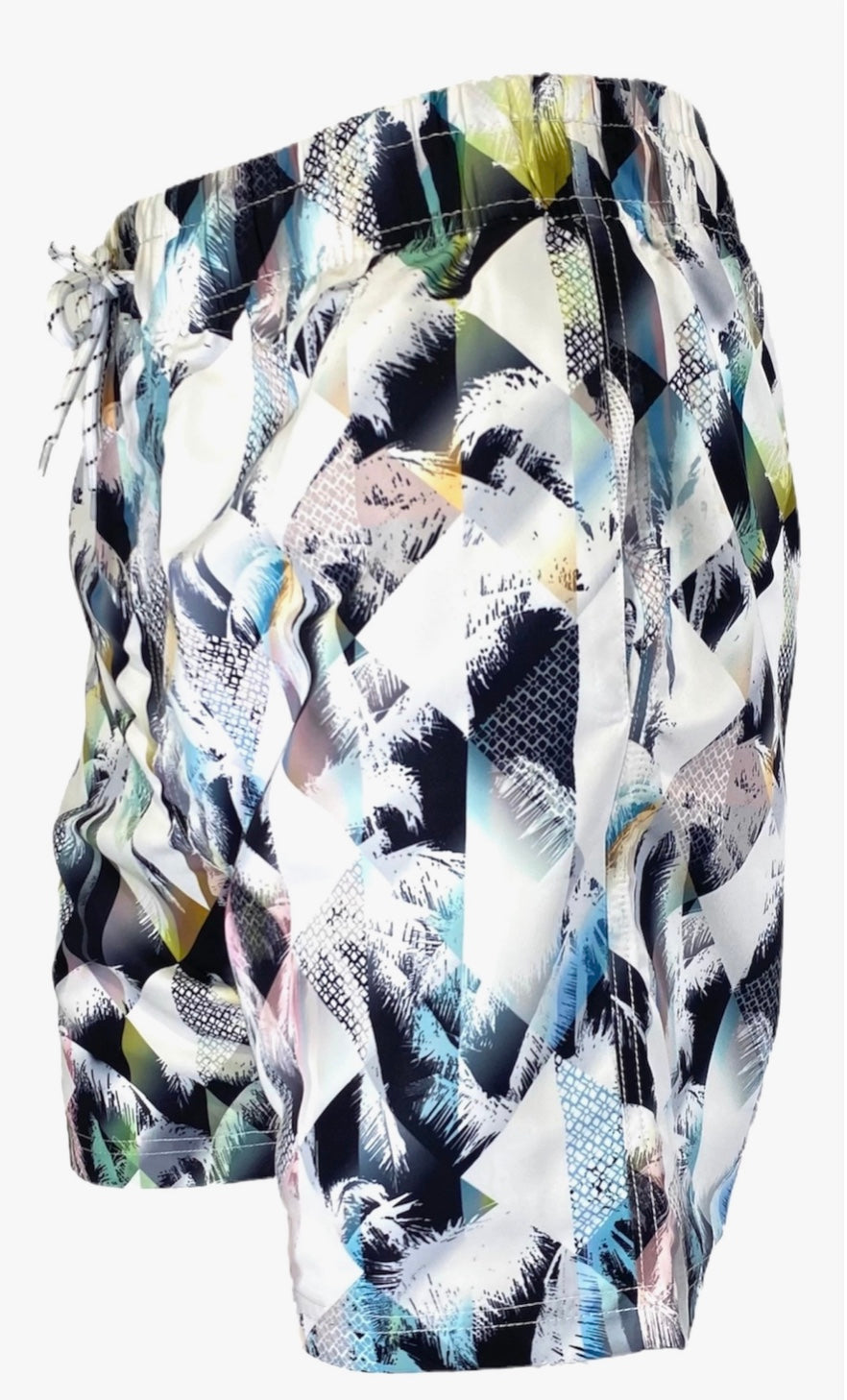 Men's Swim Short-Multi Grid Palms.