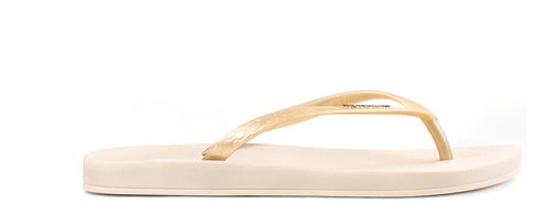 IPanema Ana Beige/Gold Flip Flops