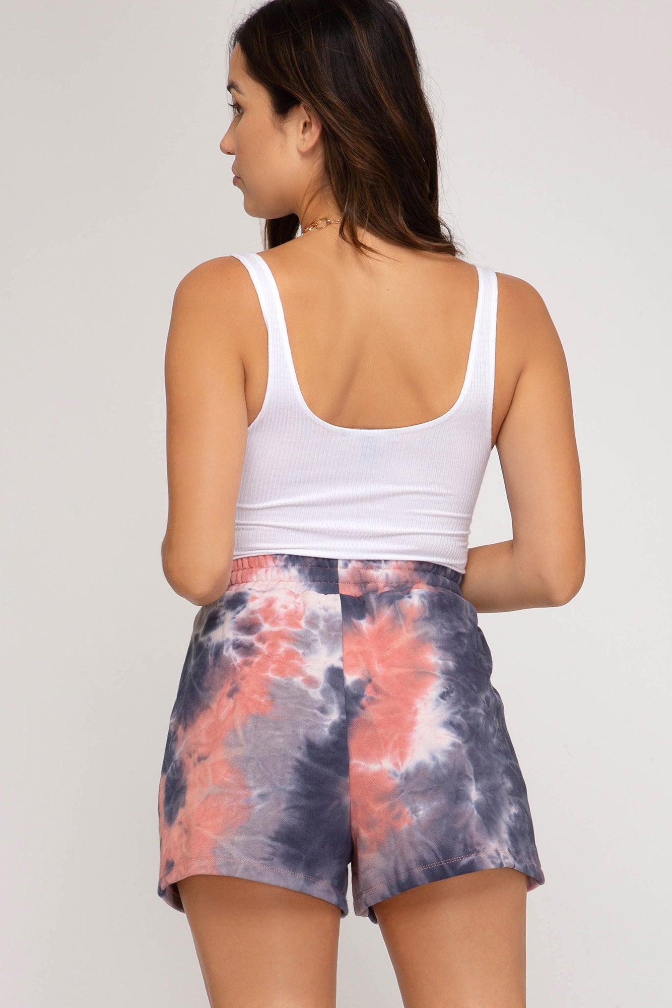 Tie Dyed French Terry Knit Shorts