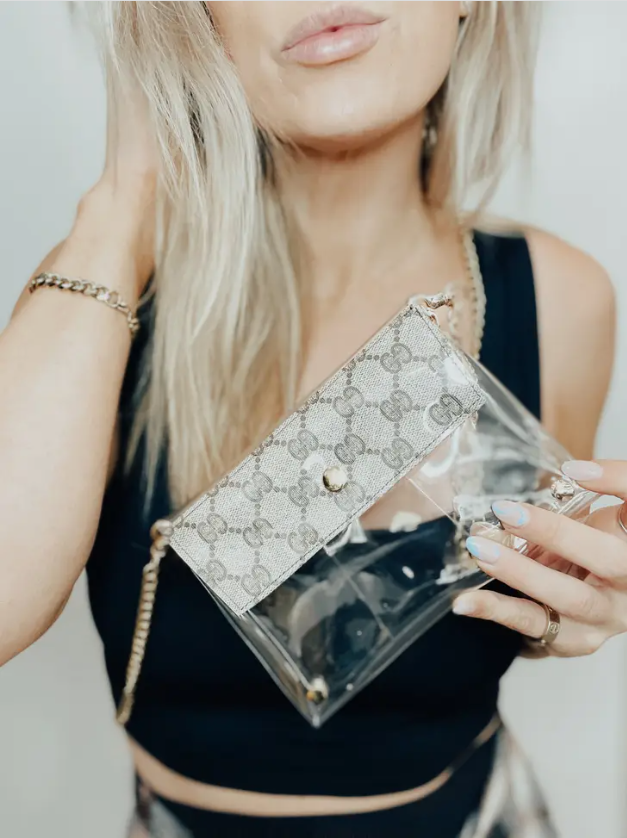 Pro G-Thang Crossbody Clear Purse, Stadium Approved Bag (Gucci)