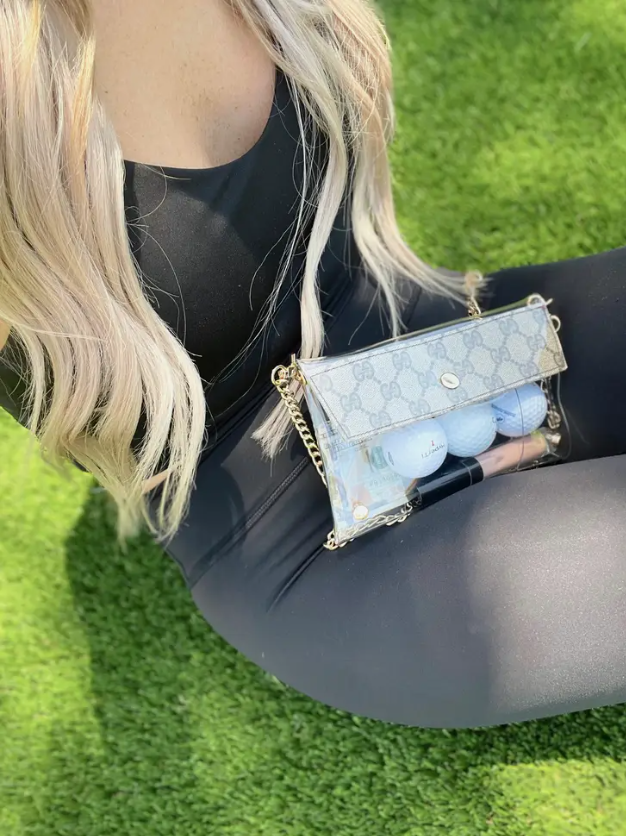 Pro G-Thang Crossbody Clear Purse, Stadium Approved Bag (Gucci)