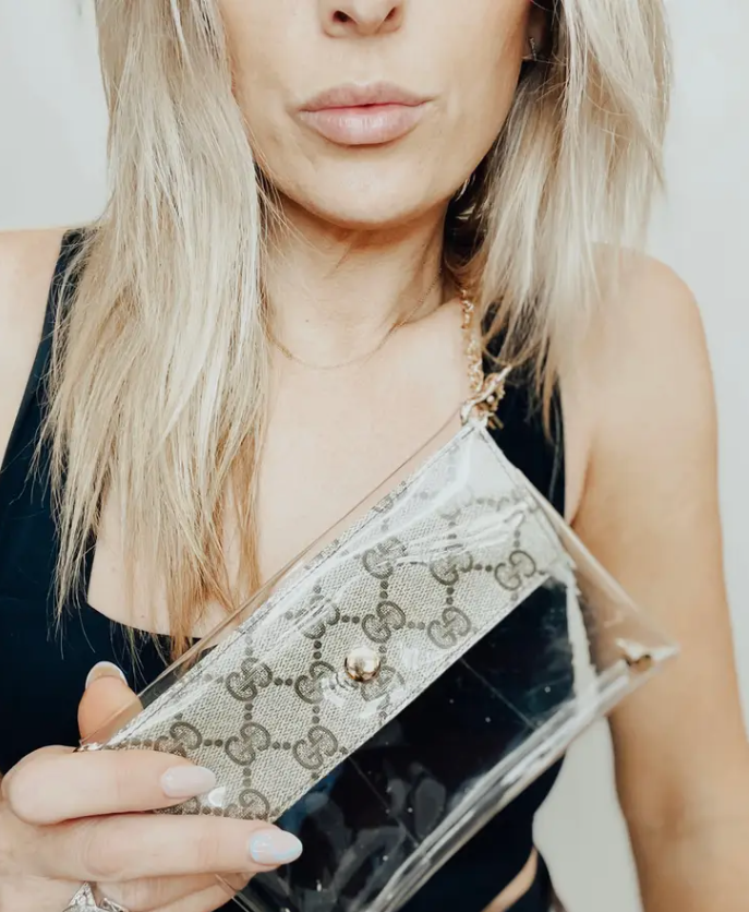 Pro G-Thang Crossbody Clear Purse, Stadium Approved Bag (Gucci)