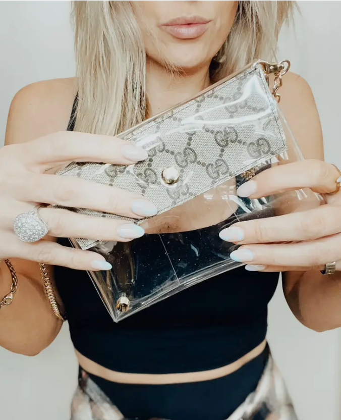 Pro G-Thang Crossbody Clear Purse, Stadium Approved Bag (Gucci)
