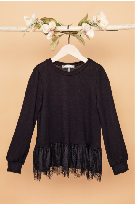 Lace Hem Sweater