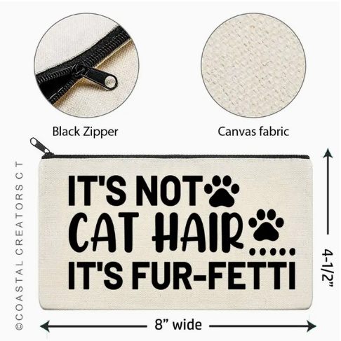Cat Hair Fur-Fetti Canvas Bag