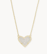 Ari Heart Gold Extended Length Pendant Necklace