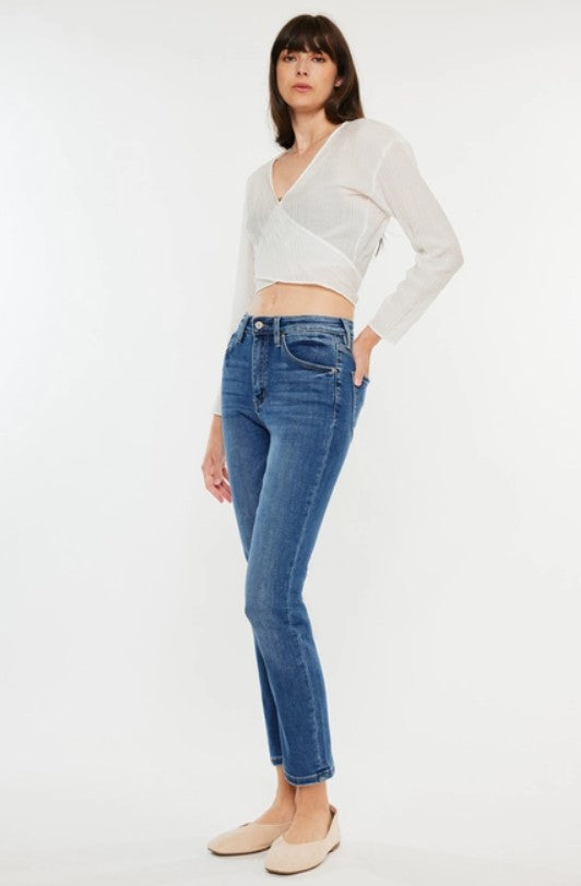 High Rise Slim Straight Jeans