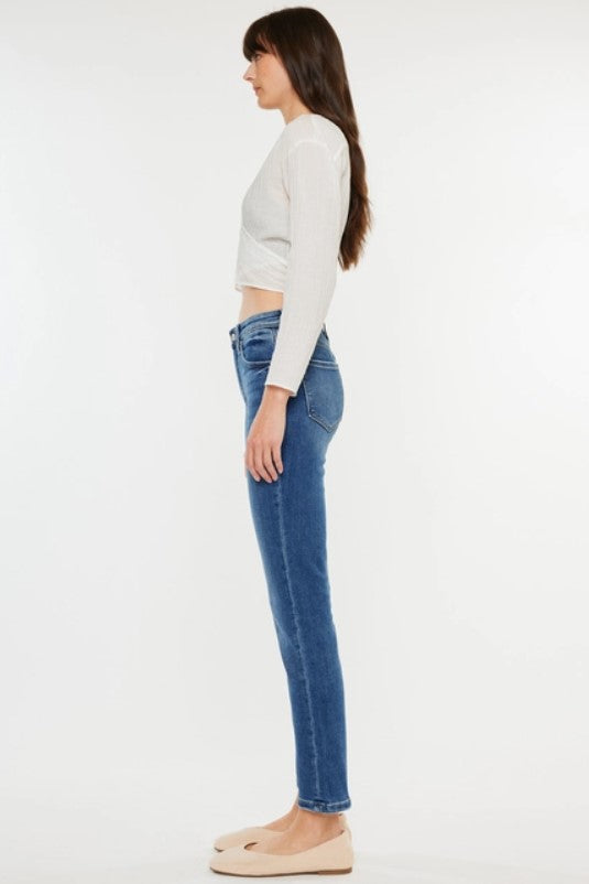 High Rise Slim Straight Jeans